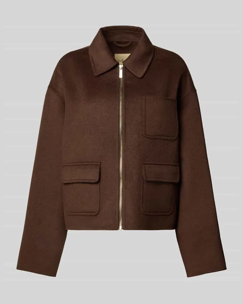 Smith & Soul Jacke mit Brusttasche Schoko
