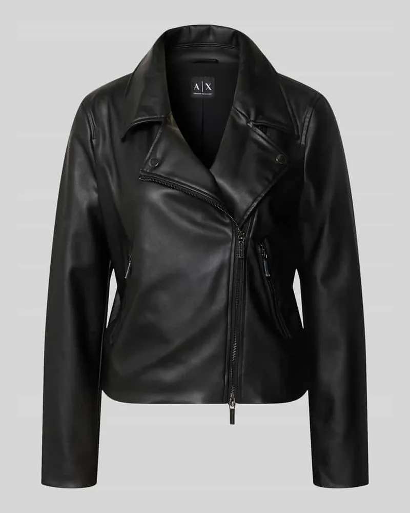 Armani Exchange Jacke in Leder-Optik Black