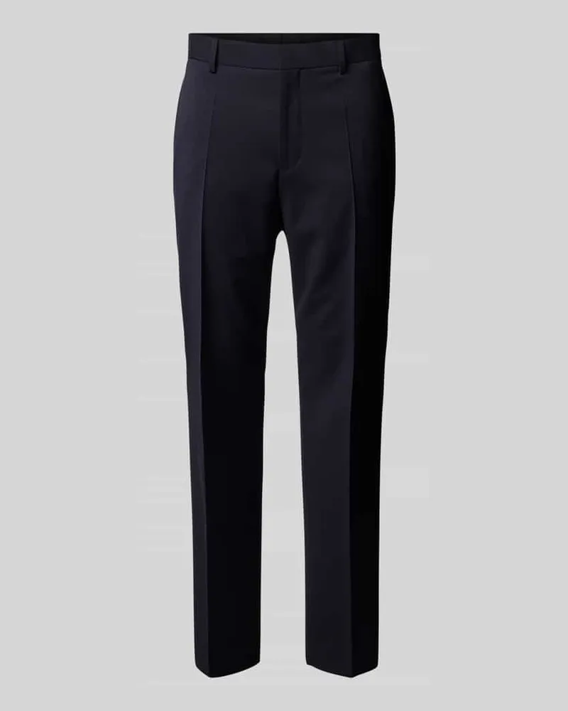 HUGO BOSS Regular Fit Anzughose mit Bügelfalten Modell 'Genius Marine