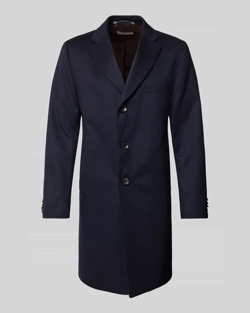 Carl Gross Kaschmirmantel mit Brustleistentasche Modell 'Rossford Blau