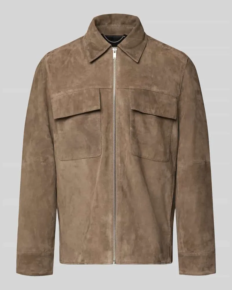 Drykorn Blouson in Leder-Optik Modell 'KOSAN Sand