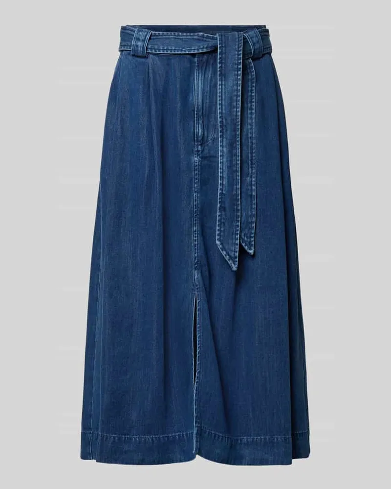 Mos Mosh Jeansrock mit Bindegürtel Modell 'Koda Dunkelblau