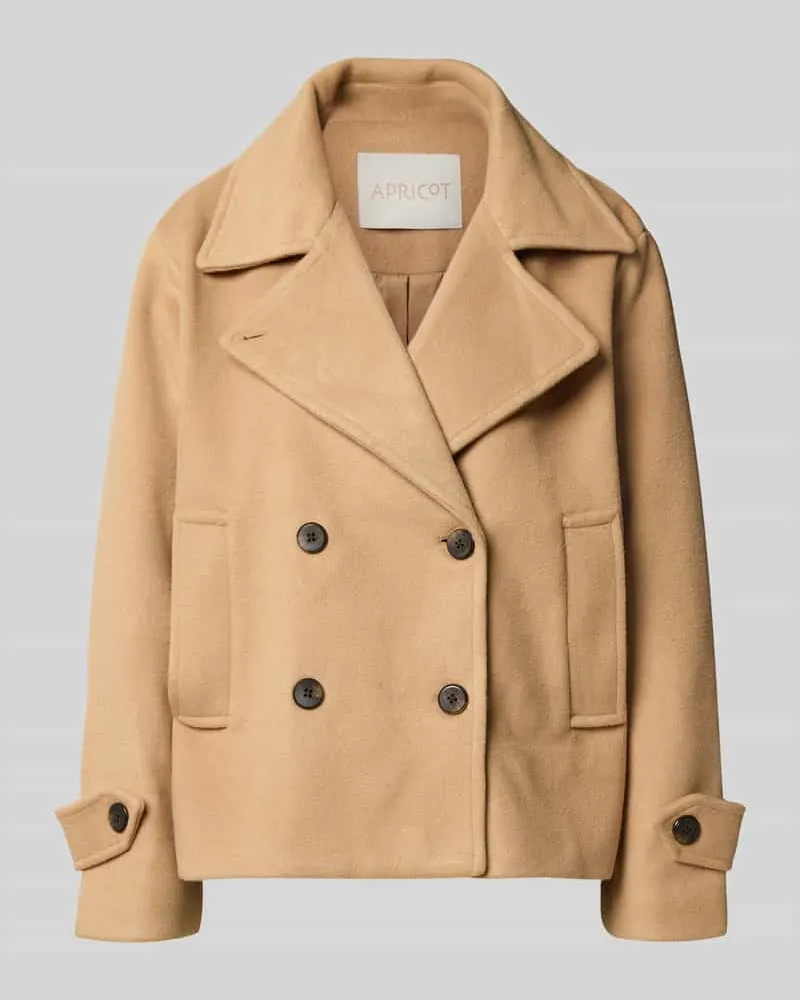 Apricot Jacke mit Reverskragen Camel