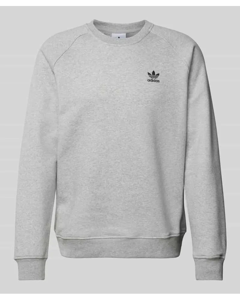 adidas Sweatshirt mit Label-Stitching Modell 'ESS CREW Hellgrau