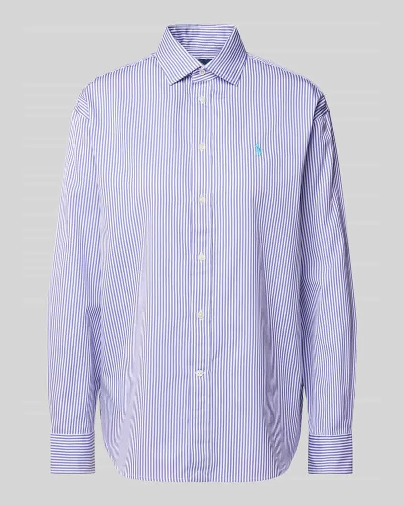 Ralph Lauren Relaxed Fit Hemdbluse mit Logo-Stitching Purple