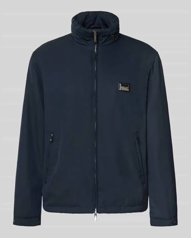 Emporio Armani Regular Fit Jacke mit Stehkragen Marine