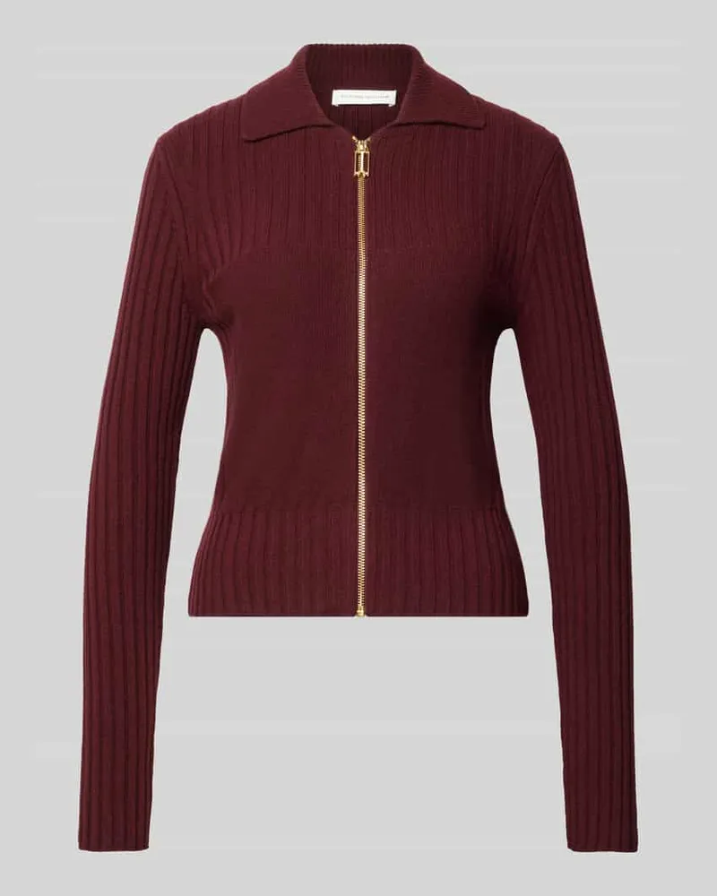 Victoria Beckham Pullover mit durchgehendem Reißverschluss Dunkelrot