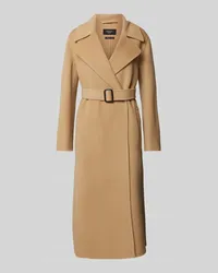 Max Mara Schurwollmantel mit Taillengürtel Modell 'MANU Camel