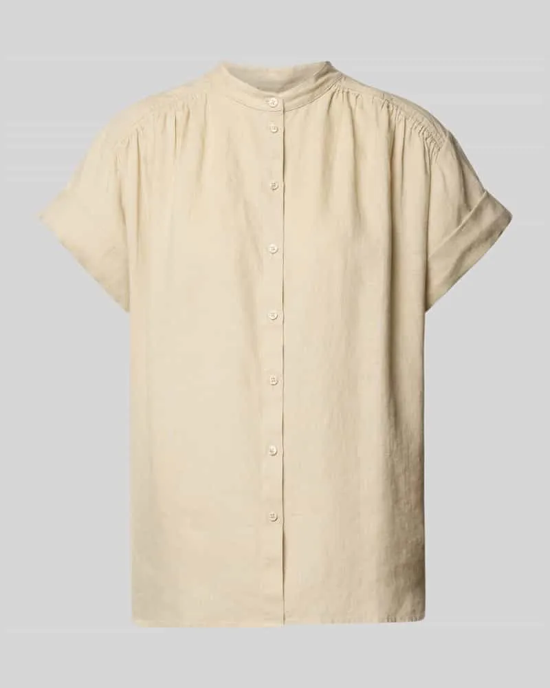 HUGO BOSS Loose Fit Hemdbluse aus reinem Leinen Modell 'Boleana Beige