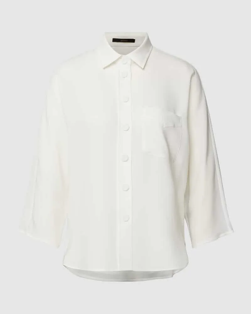 windsor. Bluse in unifarbenem Design Offwhite