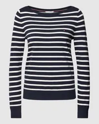 Tommy Hilfiger Strickpullover mit U-Boot-Ausschnitt Marine