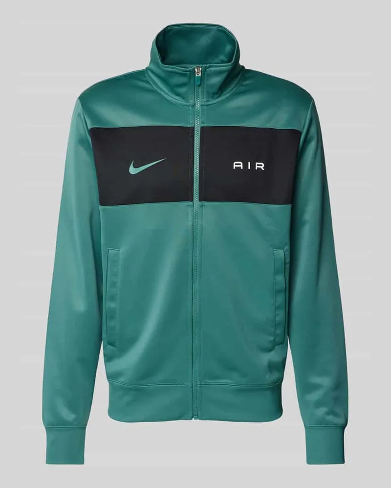 Nike Sweatjacke mit Label-Print Gruen