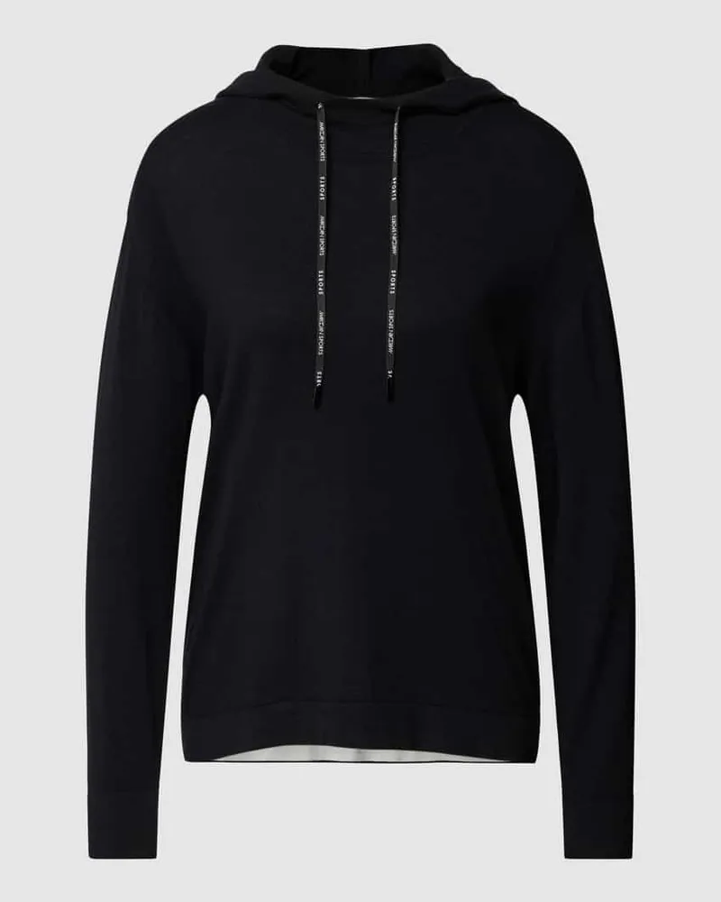 Marc Cain Strickpullover mit verlängertem Rückenteil Black