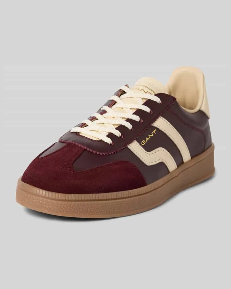 Gant Sneaker aus echtem Leder mit Logo-Prägung Modell 'Cuzima Bordeaux