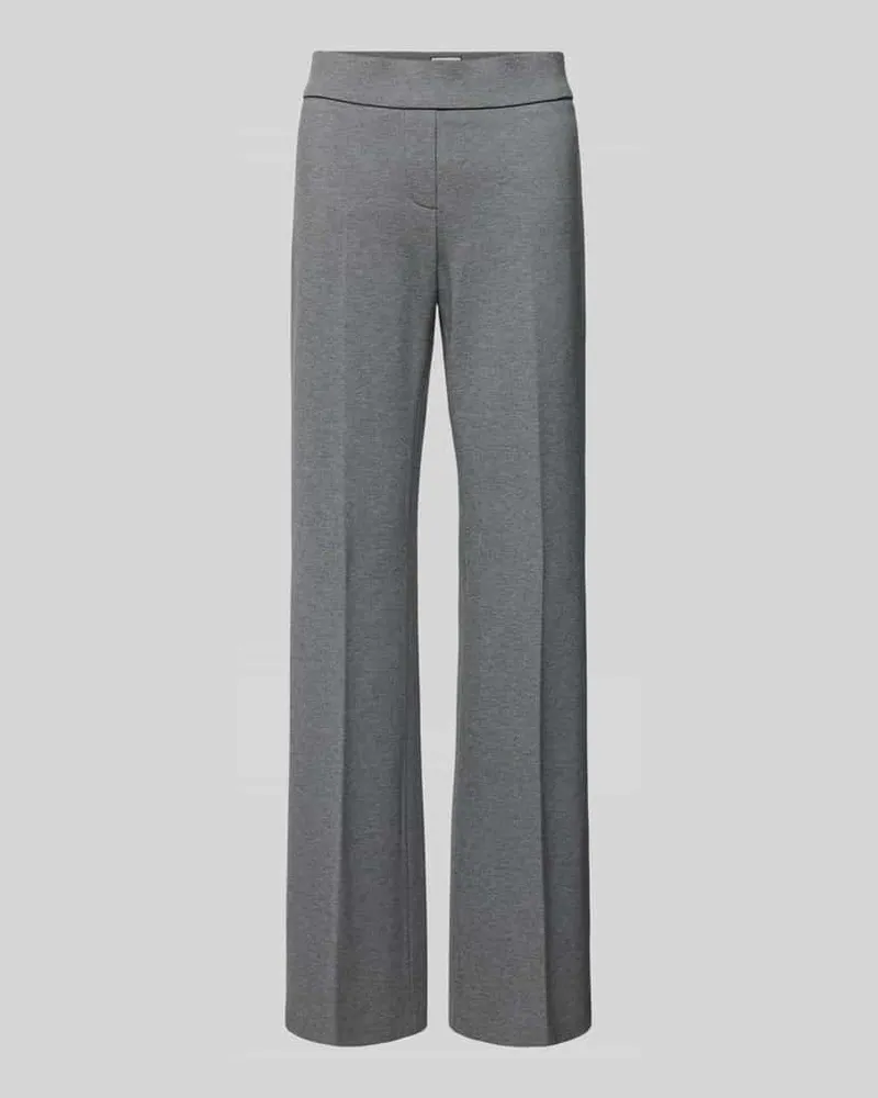 SEDUCTIVE  Flared Stoffhose mit Bügelfalten Modell 'NANOU Silber