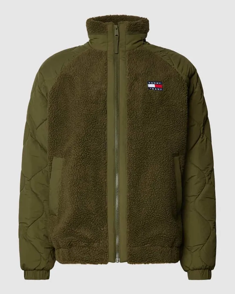 Tommy Hilfiger Sherpa Jacket mit Label-Patch Oliv