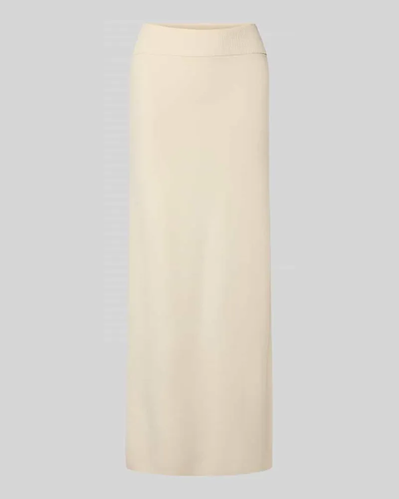 COMMA Regular Fit Maxirock aus Viskose-Mix Offwhite