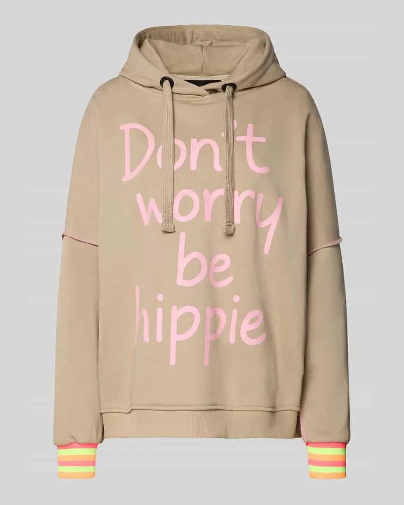 Miss Goodlife Oversized Hoodie mit Statement-Print Neon