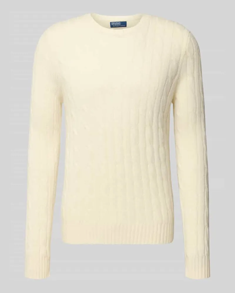 Ralph Lauren Strickpullover aus Kaschmir mit Rundhalsausschnitt Ecru