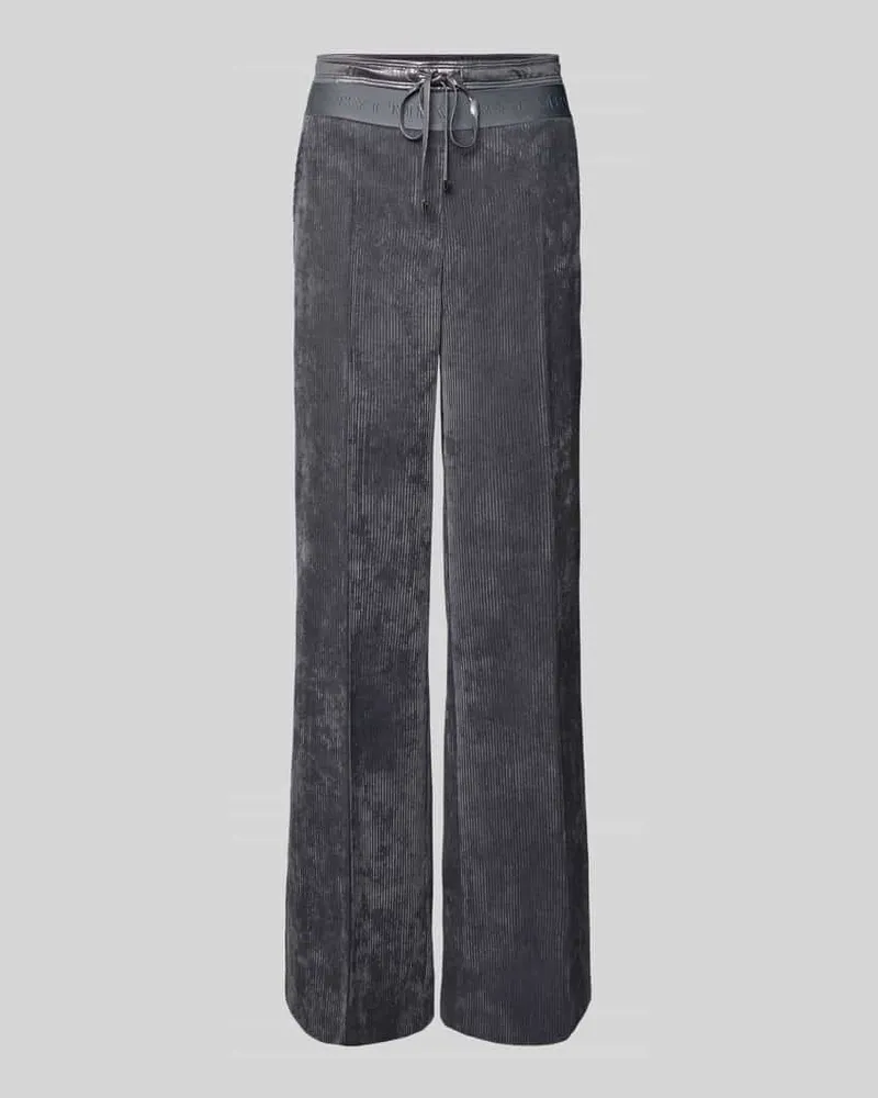 Cambio Loose Fit Cordhose mit Bundfalten Modell 'AVA DOUBLE JOGG Rauchblau
