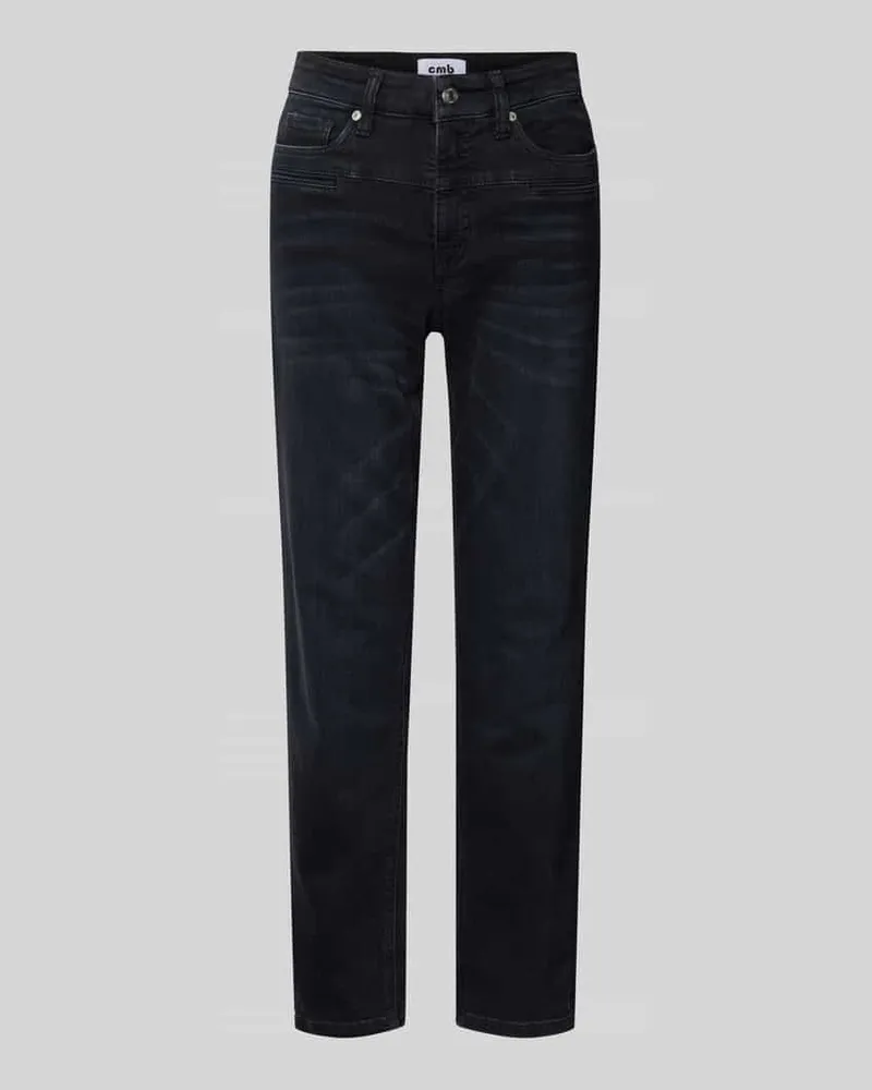 Cambio Jeans im Used-Look mit Eingrifftaschen Modell 'PEARLIE Black