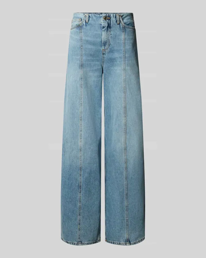 Liu Jo Flared Fit Jeans aus reiner Baumwolle mit Ziernähten Hellblau