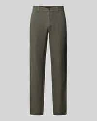 Alberto Regular Fit Leinenhose in unifarbenem Design Modell 'LOU Khaki