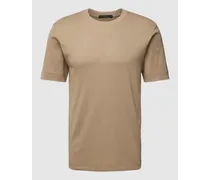 T-Shirt mit geripptem Rundhalsausschnitt Modell 'Raphael