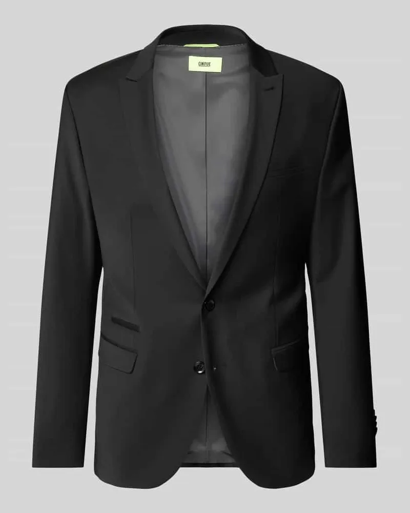 cinque Slim Fit 2-Knopf-Sakko mit Schurwoll-Anteil Modell 'Castello Black