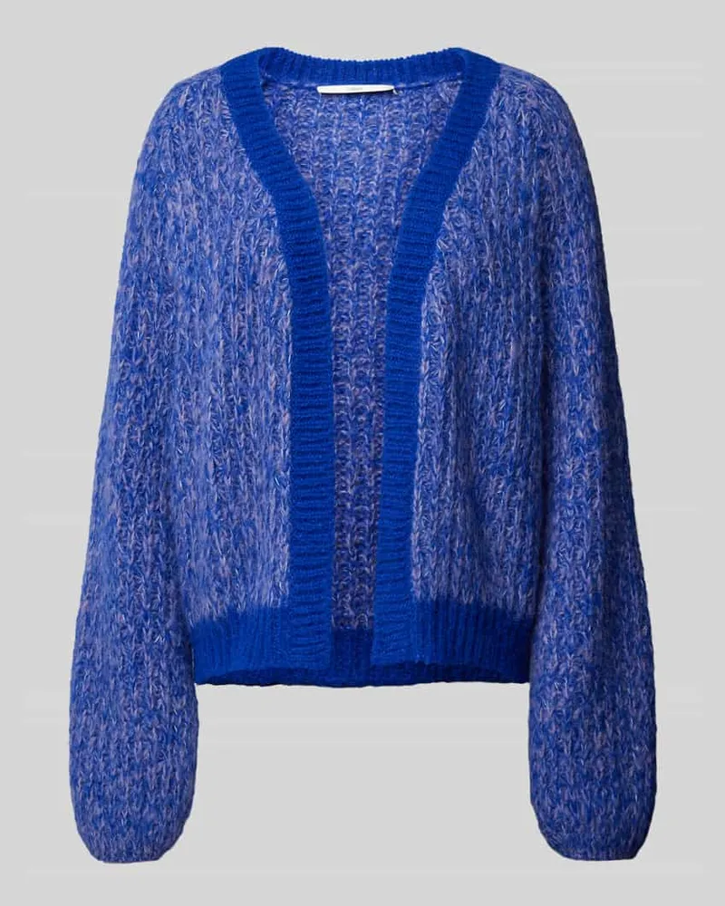 Lanius Cardigan mit gerippten Abschlüssen Royal