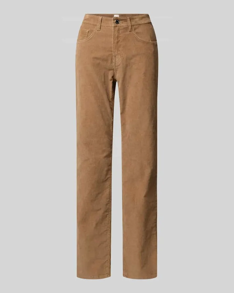 Brax Slim Fit Cordhose im 5-Pocket-Design Modell 'Carola Camel