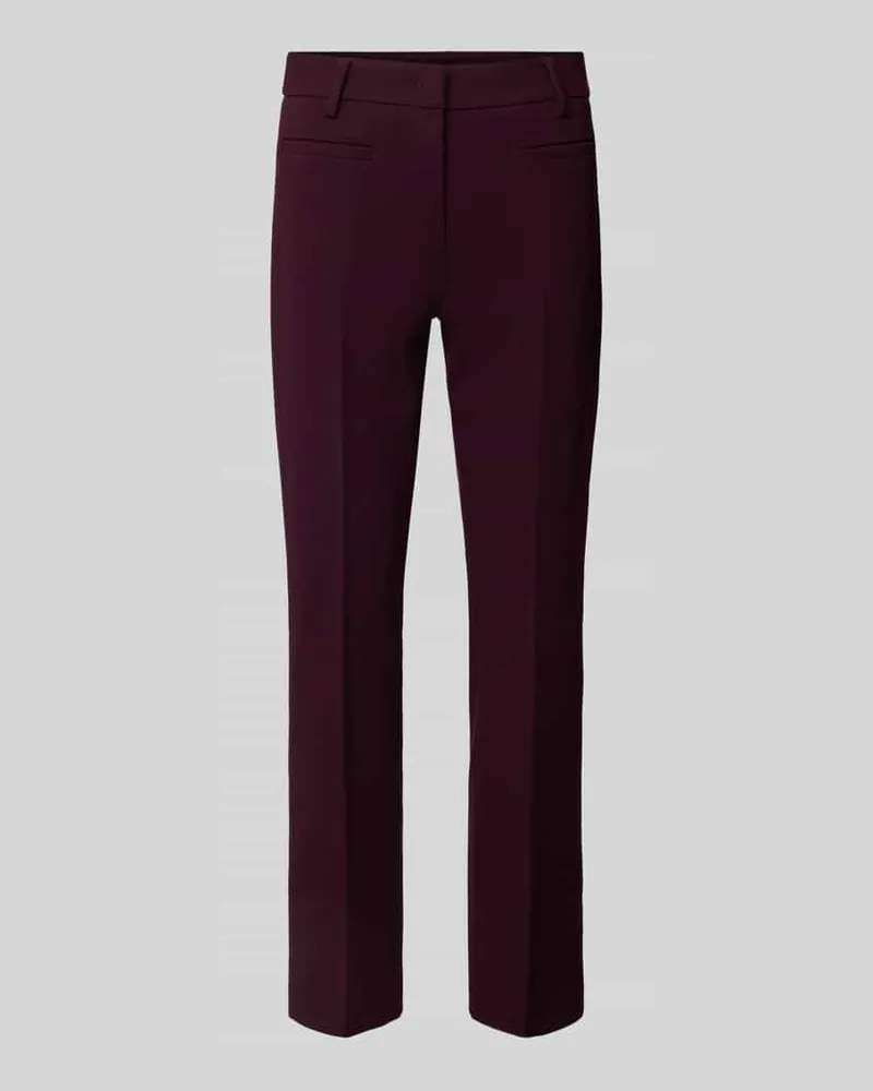 MAC Jeans Slim Fit Stoffhose mit Leistentaschen Modell 'Annalena Aubergine