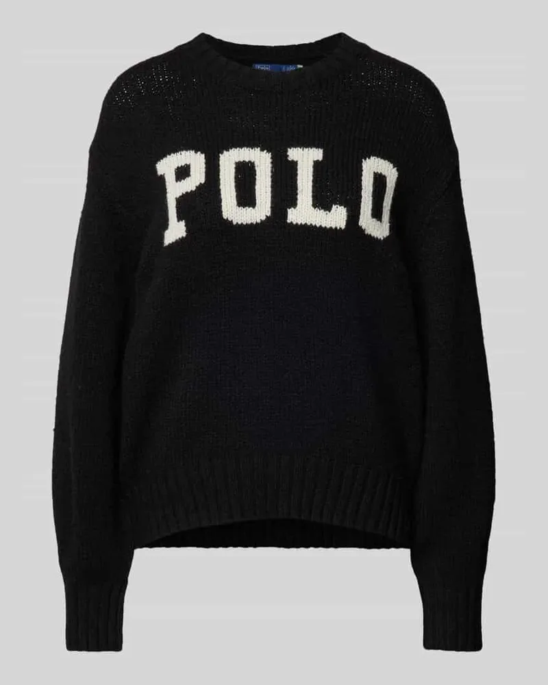 Ralph Lauren Strickpullover aus Woll-Mix mit Kaschmir-Anteil Black