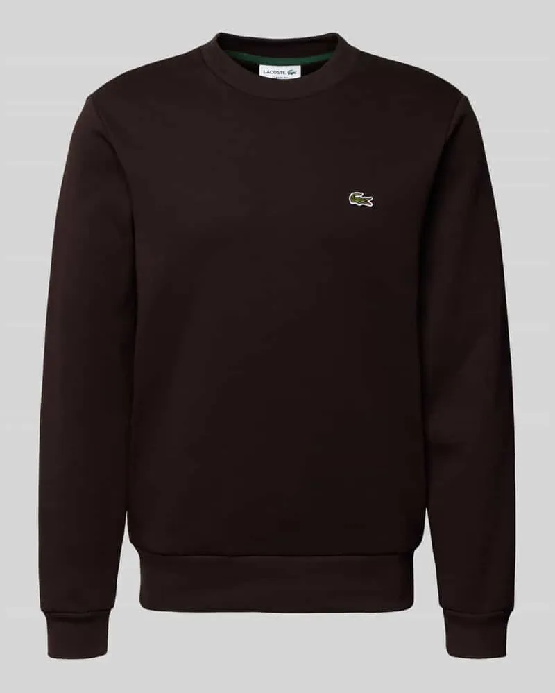 Lacoste Classic Fit Sweatshirt aus Baumwoll-Mix Dunkelbraun