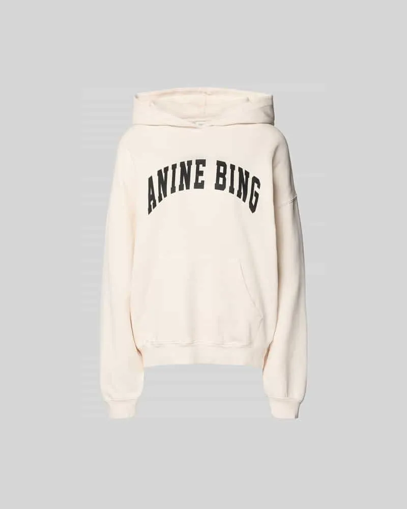 Anine Bing Oversized Hoodie mit Logo-Print Hellrosa