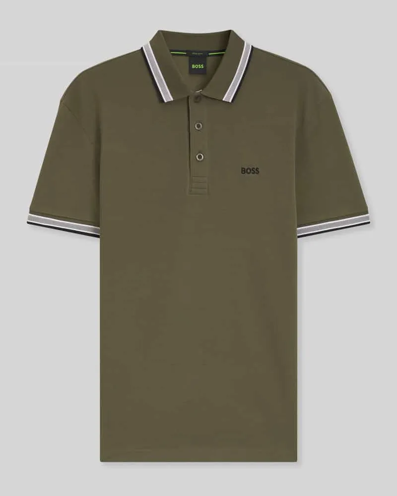 HUGO BOSS Regular Fit Poloshirt aus reiner Baumwolle Modell 'PADDY Anthrazit
