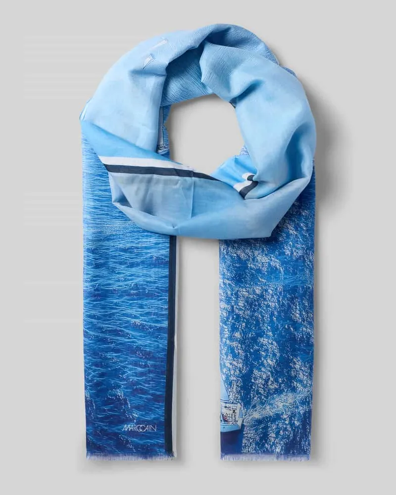Marc Cain Schal mit Seiden-Anteil Bleu