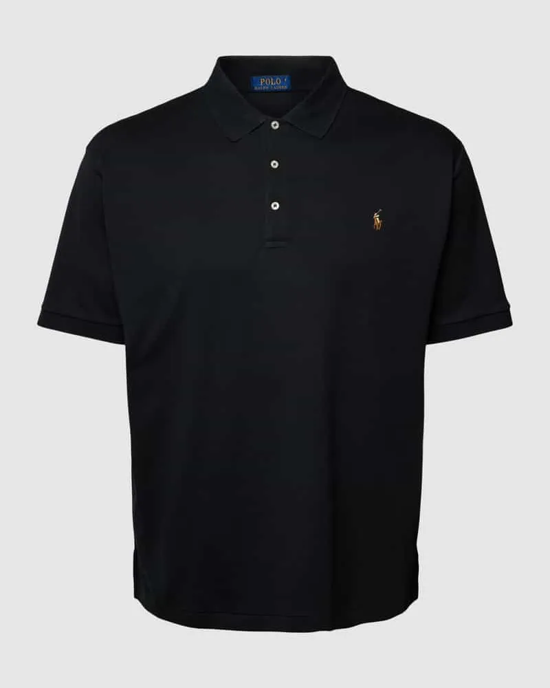 Ralph Lauren PLUS SIZE Poloshirt mit Logo-Stitching Black