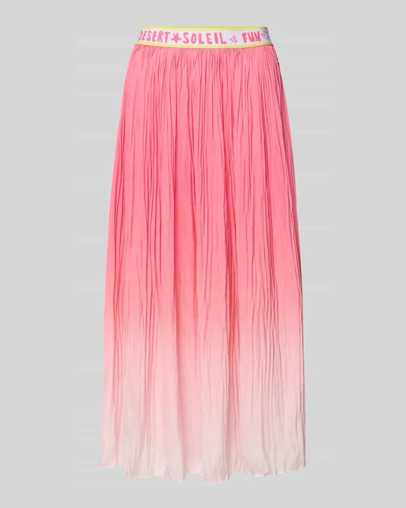 Marc Cain Midirock in Crinkle-Optik mit elastischem Bund Pink