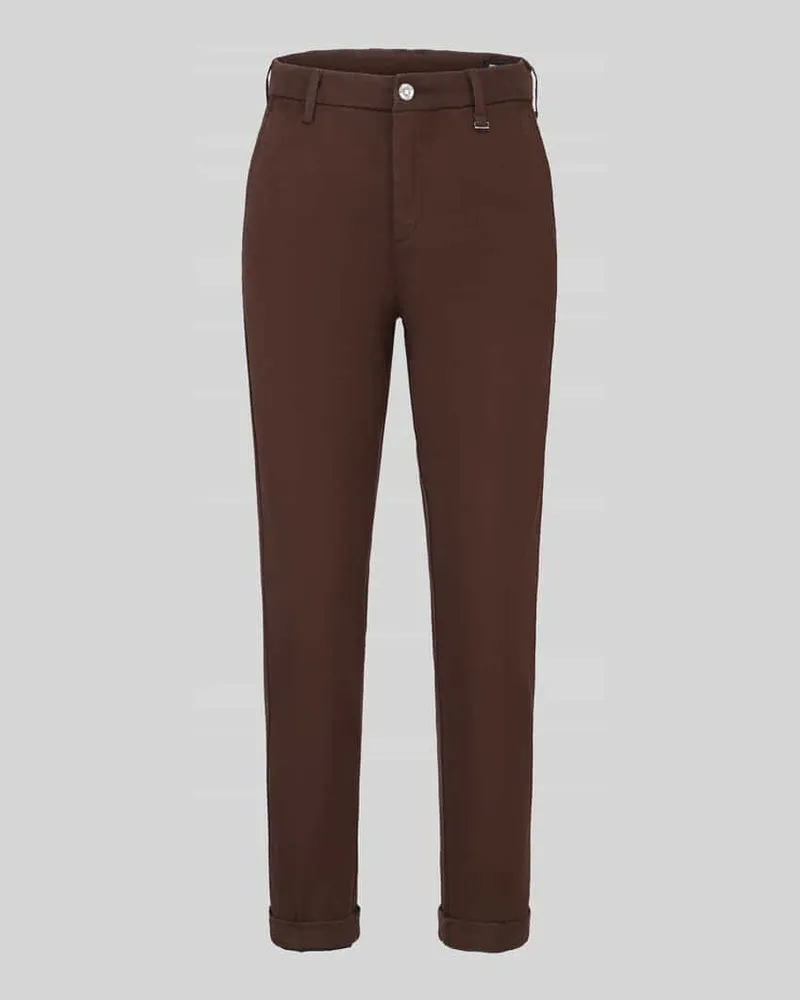 MAC Jeans Straight Fit Chino aus Baumwoll-Mix Dunkelbraun