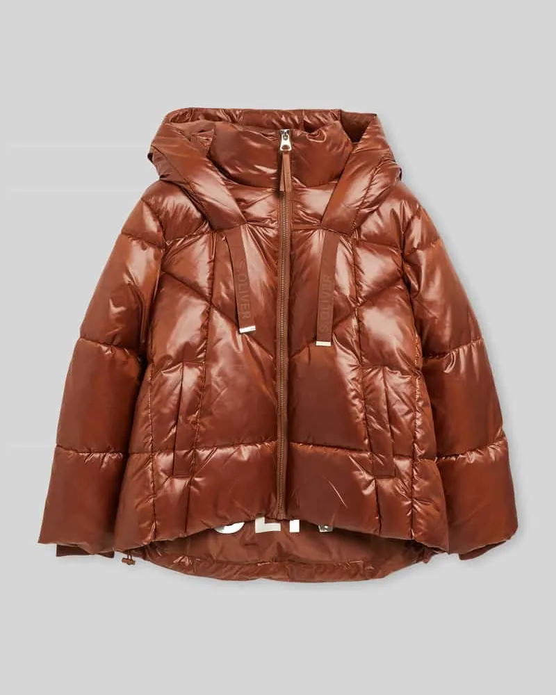 S.Oliver Pufferjacke mit Kapuze Cognac