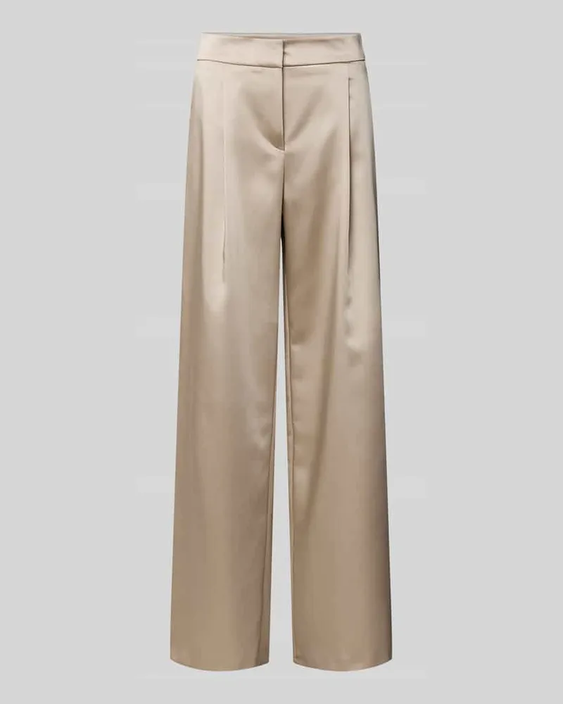 JAKE*S Wide Leg Bundfaltenhose mit Eingrifftaschen Metallic