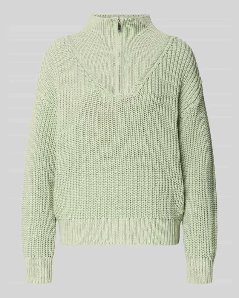 Fynch-Hatton Regular Fit Troyer in Strick-Optik Schilf