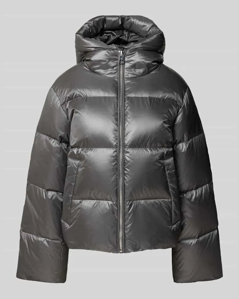 Marc O'Polo Regular Fit Daunenjacke mit Kapuze Dunkelgrau