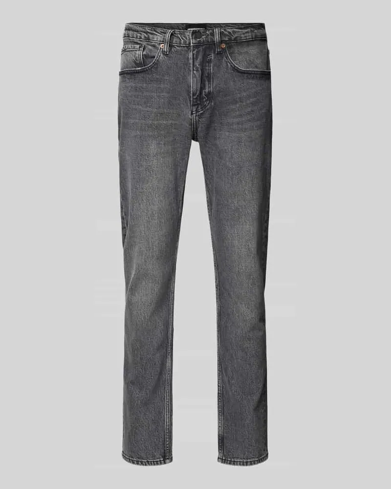 Armedangels Tapered Fit Jeans im 5-Pocket-Design Modell 'DYLAANO Dunkelgrau
