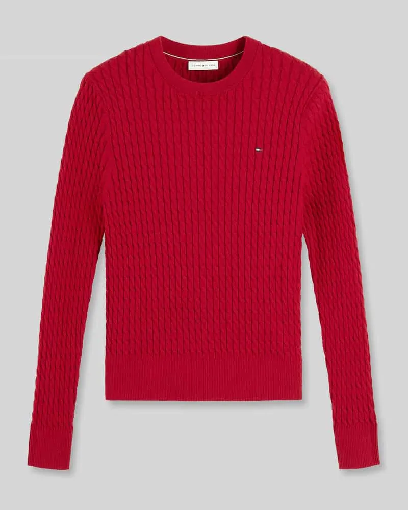 Tommy Hilfiger Pullover mit Logo-Detail Rot
