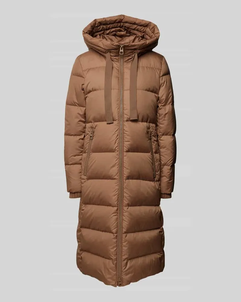 Marc O'Polo Shaped Fit Daunenmantel mit wasserabweisender Oberfläche Mittelbraun