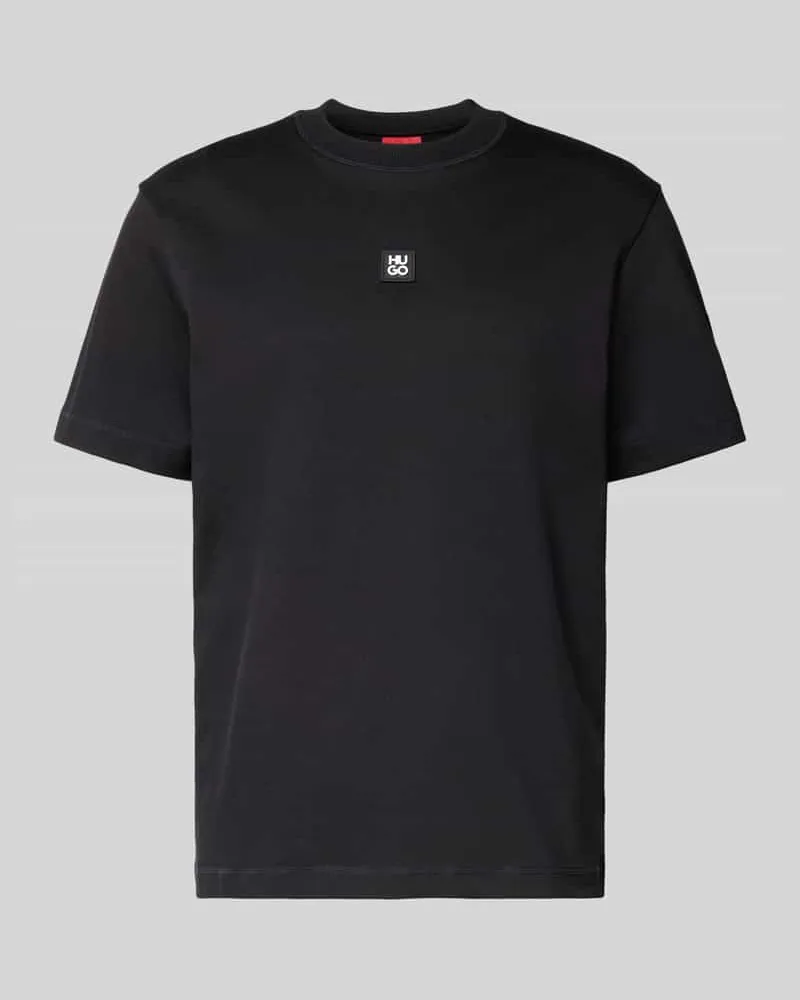 HUGO BOSS Regular Fit T-Shirt mit Baumwoll-Anteil Modell 'DILANSO Black