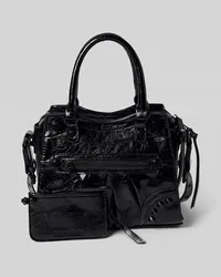 Steve Madden Handtasche mit Tragehenkeln und Schulterriemen Black