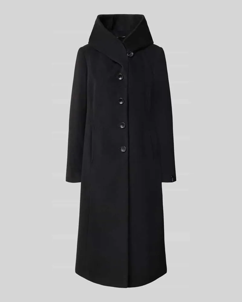 Milo Coats Mantel mit Schalkragen und Eingrifftaschen Modell 'Nella Black